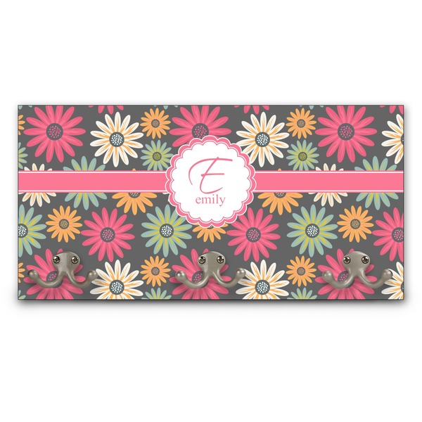 Custom Daisies Wall Mounted Coat Rack (Personalized)