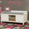 Daisies Wall Name Decal Above Storage bench