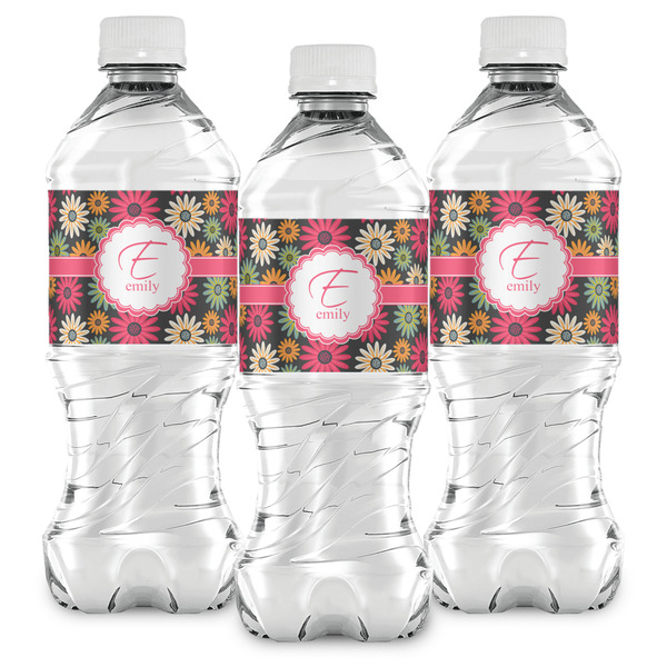 Daisies Water Bottle Labels - Front View