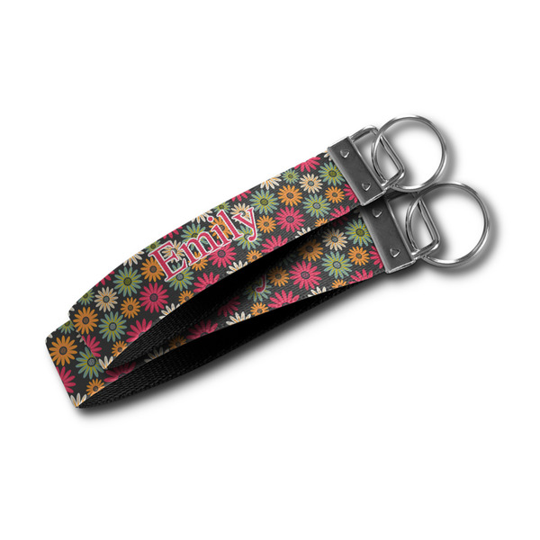 Daisies Webbing Keychain FOBs - Size Comparison