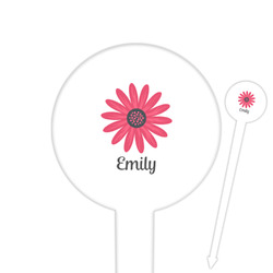 Daisies Cocktail Picks - Round Plastic (Personalized)