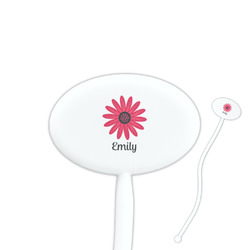 Daisies Oval Plastic Stir Sticks (Personalized)