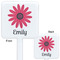Daisies White Plastic Stir Stick - Double Sided - Approval