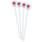 Daisies White Plastic Stir Stick - Double Sided - Square - Front