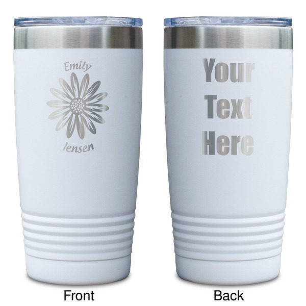 Daisies White Polar Camel Tumbler - 20oz - Double Sided - Approval