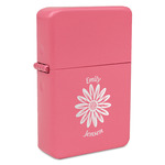 Daisies Windproof Lighter - Pink - Single Sided (Personalized)