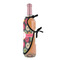 Daisies Wine Bottle Apron - DETAIL WITH CLIP ON NECK