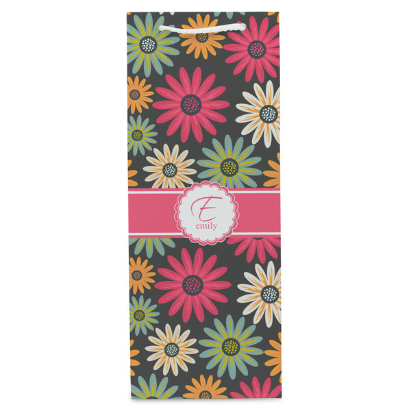 Daisies Wine Gift Bag - Matte - Front