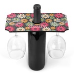 Daisies Wine Bottle & Glass Holder (Personalized)