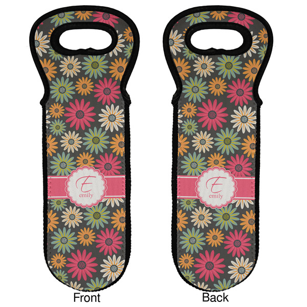 Daisies Wine Tote Front & Back