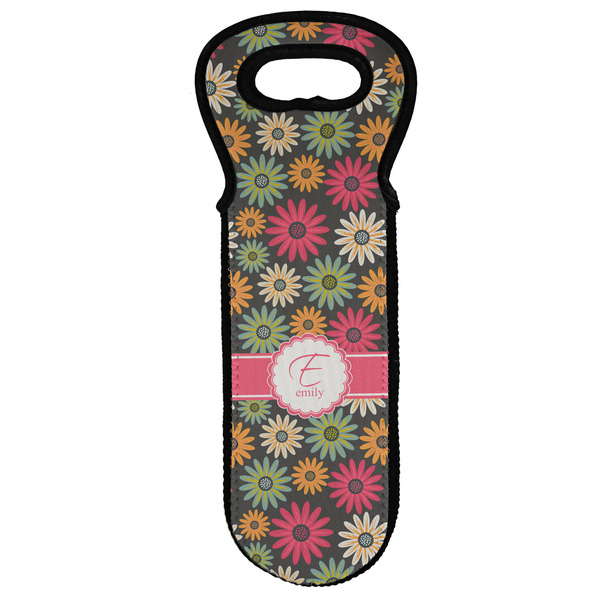 Custom Daisies Wine Tote Bag (Personalized)