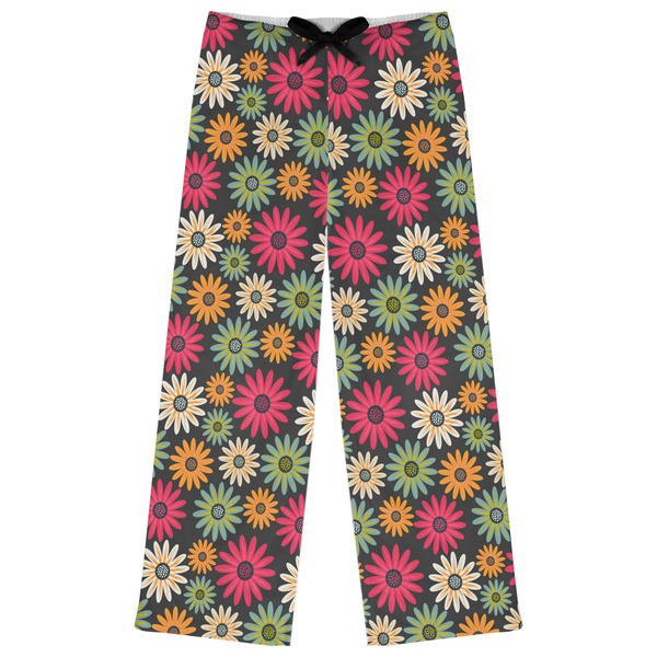 Custom Daisies Womens Pajama Pants - XL