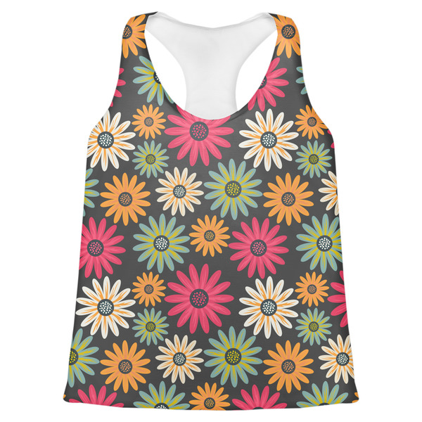 Custom Daisies Womens Racerback Tank Top - X Small