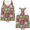 Daisies Womens Racerback Tank Tops - Medium - Front and Back