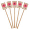 Daisies Wooden 6.25" Stir Stick - Rectangular - Fan View