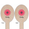 Daisies Wooden Food Pick - Oval - Double Sided - Front & Back