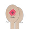 Daisies Wooden Food Pick - Oval - Single Sided - Front & Back