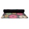 Daisies Yoga Mat Rolled up Black Rubber Backing