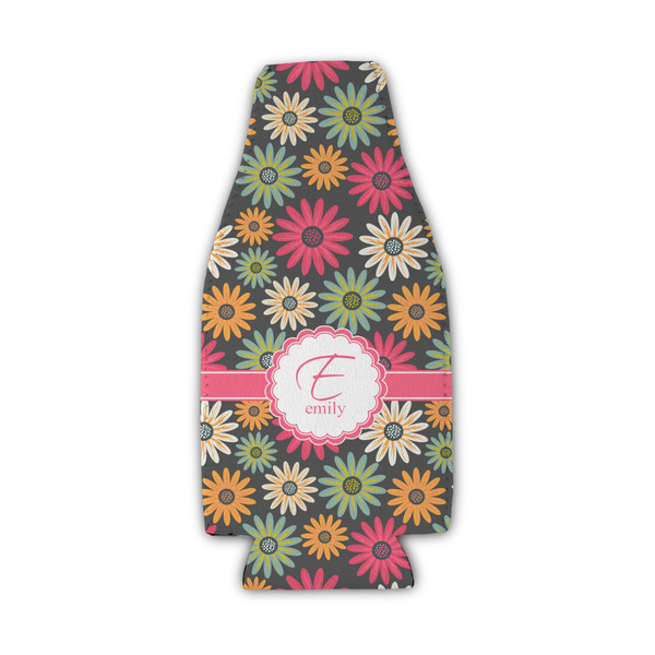Daisies Zipper Bottle Cooler - Set of 4 - FRONT