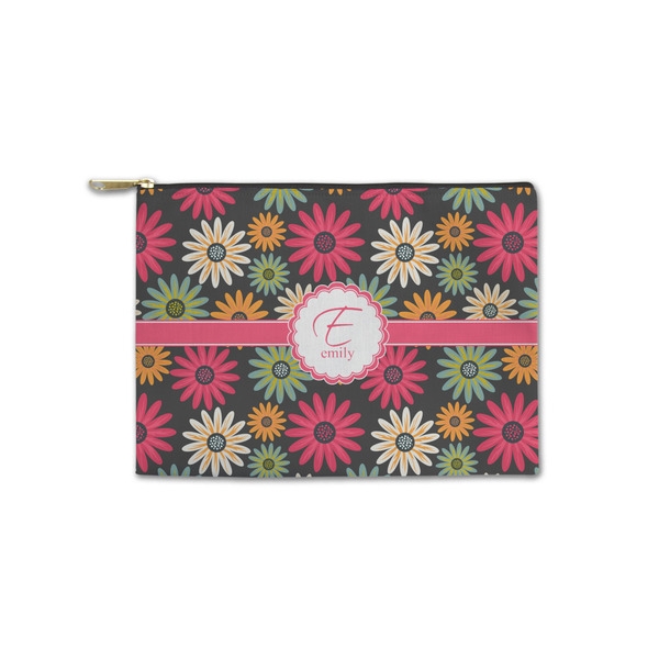 Custom Daisies Zipper Pouch - Small - 8.5"x6" (Personalized)