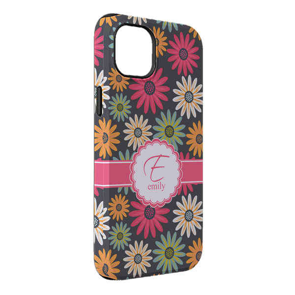 Custom Daisies iPhone Case - Rubber Lined - iPhone 14 Plus (Personalized)
