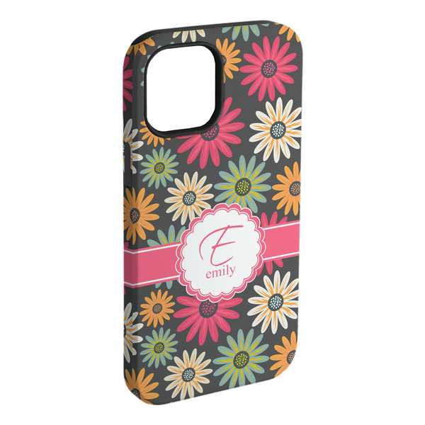 Custom Daisies iPhone Case - Rubber Lined - iPhone 15 Plus (Personalized)