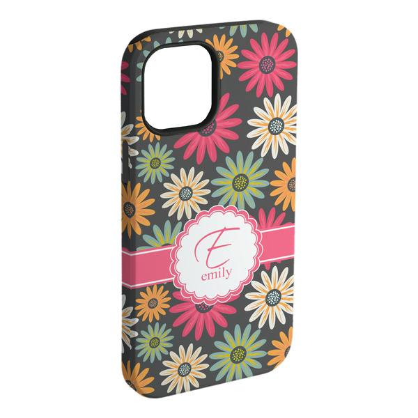 Custom Daisies iPhone Case - Rubber Lined (Personalized)