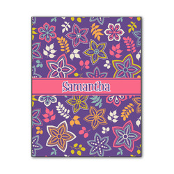 Simple Floral Wood Print - 11x14 (Personalized)