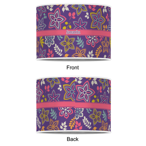 Simple Floral 12" Drum Lampshade - APPROVAL (Poly Film)