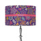 Simple Floral 12" Drum Lampshade - ON STAND (Fabric)