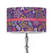 Simple Floral 12" Drum Lampshade - ON STAND (Poly Film)