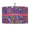 Simple Floral 12" Drum Pendant Lamp - Fabric (Personalized)