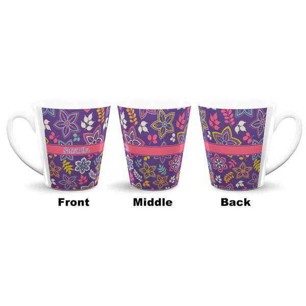 Simple Floral 12 Oz Latte Mug - Approval