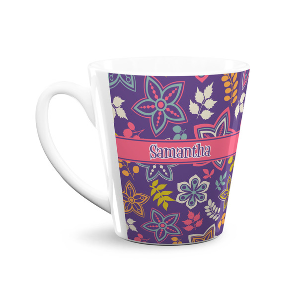 Simple Floral 12 Oz Latte Mug - Front