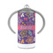 Simple Floral 12 oz Stainless Steel Sippy Cups - FRONT
