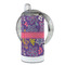 Simple Floral 12 oz Stainless Steel Sippy Cups - FULL (back angle)