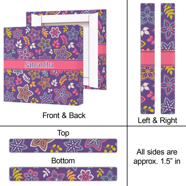 Simple Floral 12x12 - Canvas Print - Approval