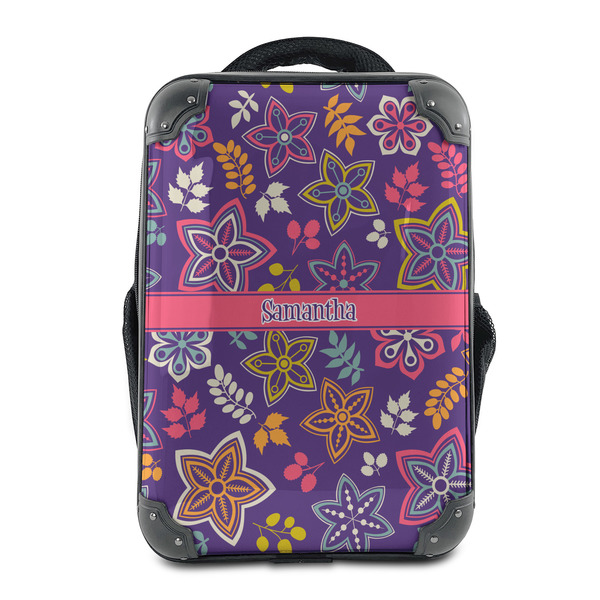 Custom Simple Floral 15" Hard Shell Backpack (Personalized)