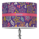 Simple Floral 16" Drum Lamp Shade - Poly-film (Personalized)