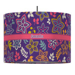 Simple Floral Drum Pendant Lamp (Personalized)