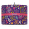 Simple Floral 16" Drum Pendant Lamp - Fabric (Personalized)