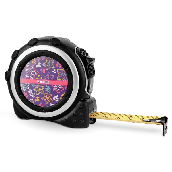 Custom Simple Floral Tape Measure - 16 Ft (Personalized)