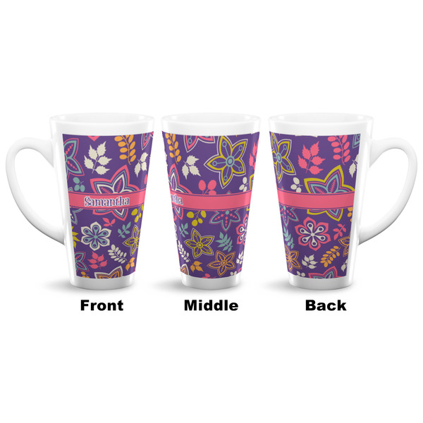 Simple Floral 16 Oz Latte Mug - Approval
