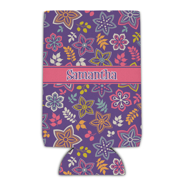 Custom Simple Floral Can Cooler (Personalized)