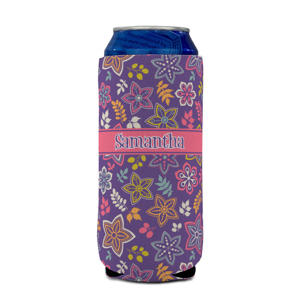 Simple Floral 16oz Can Sleeve - FRONT (on can)