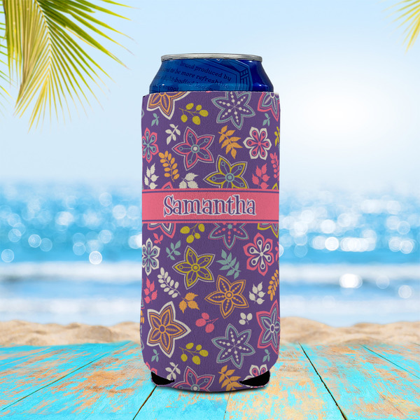 Simple Floral 16oz Can Sleeve - LIFESTYLE