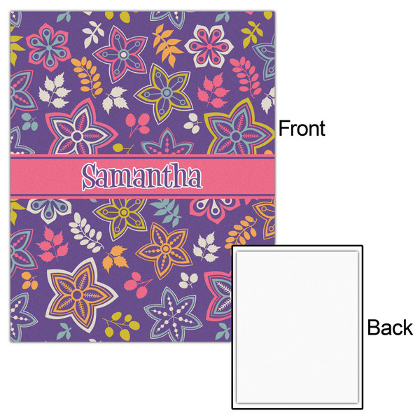 Simple Floral 16x20 - Matte Poster - Front & Back