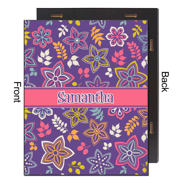 Simple Floral 16x20 Wood Print - Front & Back View