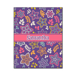 Simple Floral Wood Print - 16x20 (Personalized)