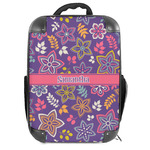Simple Floral Hard Shell Backpack (Personalized)
